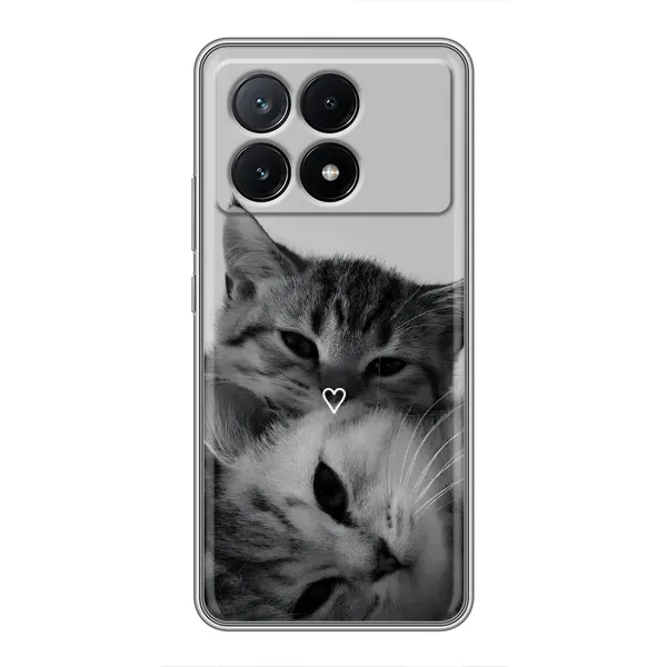 Чехол с принтом «Пара котов» для Xiaomi POCO X6 Pro (5G)