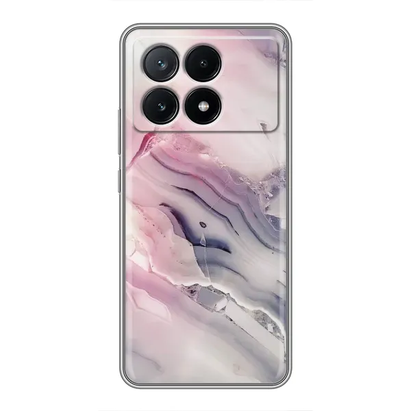 Чохол з принтом «Пурпурний Мрамор» для Xiaomi POCO X6 Pro (5G)