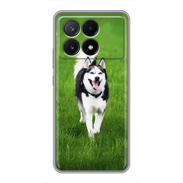 Чехол с принтом «Радостный Хаски» для Xiaomi POCO X6 Pro (5G) Чехол с принтом «Радостный Хаски» для Xiaomi POCO X6 Pro (5G)