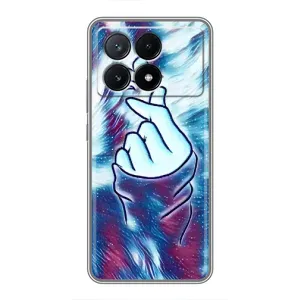 Чохол з принтом для Xiaomi POCO X6 Pro (5G) (AlphaPrint - Знак сердечка) (Радужне серце)