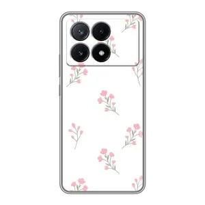 Чохол з розовим принтом для Xiaomi POCO X6 Pro (5G) (Рожеві квіти)