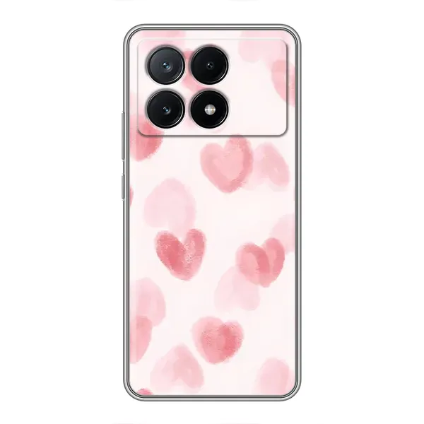 Чохол з принтом «Рожеві сердечки» для Xiaomi POCO X6 Pro (5G)