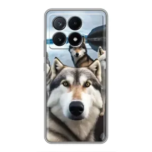 Чохол з Хаскі Xiaomi POCO X6 Pro (5G) - (AlphaPrint) (Селфі Хаскі)