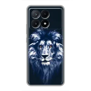Чохол з картинкою ЛЕВ для Xiaomi POCO X6 Pro (5G) (VPrint) (Синій Лев)
