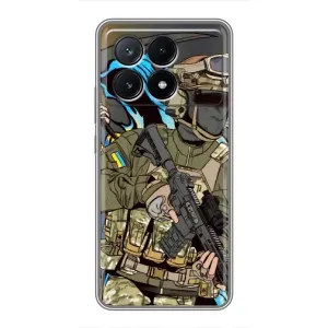 Чехлы с картинкой ЗСУ для Xiaomi POCO X6 Pro (5G) (AlphaPrint) (Воїн ЗСУ)