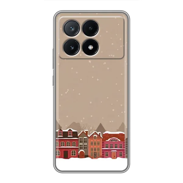 Чехол с принтом «Зимний город» для Xiaomi POCO X6 Pro (5G)