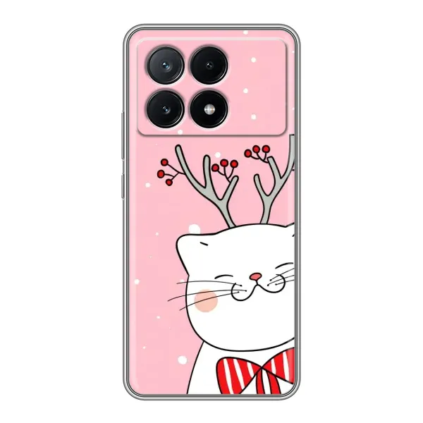 Чохол з принтом «Зимовий кіт» для Xiaomi POCO X6 Pro (5G)
