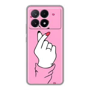 Чохол з принтом для Xiaomi POCO X6 Pro (5G) (AlphaPrint - Знак сердечка) (Знак Love)
