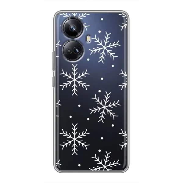 Чохол з принтом «Білі сніжинки» для Realme 10 Pro Plus