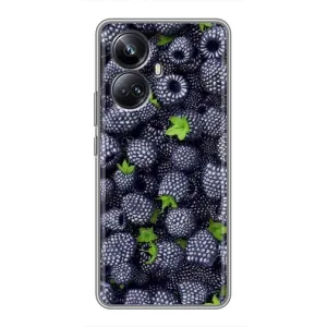 Чехлы с Фруктами для Realme 10 Pro Plus (VPrint) (Ежевика)