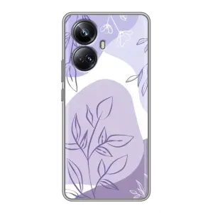Чехол с принтом «Фиолетовые листья абстракция» для Realme 10 Pro Plus