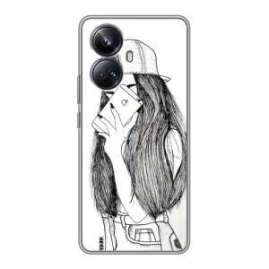 Чехол с печатью для Realme 10 Pro Plus - (Мода) (AlphaPrint) (Фото девочки)