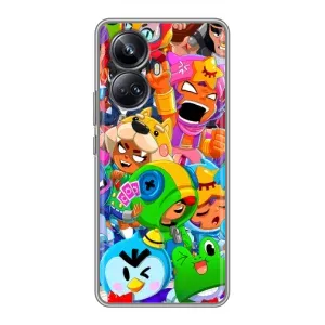 Чехлы Brawl Stars для Realme 10 Pro Plus (AlphaPrint) (Герои Бравл Старс)