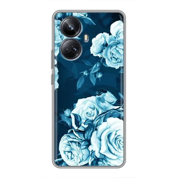 Чехол с принтом «Голубые Бутоны» для Realme 10 Pro Plus Чехол с принтом «Голубые Бутоны» для Realme 10 Pro Plus