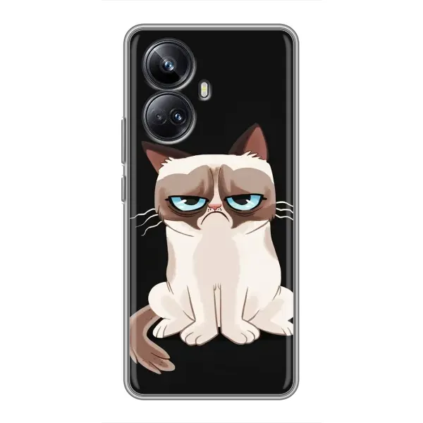 Чехол с принтом «Грустный кот» для Realme 10 Pro Plus