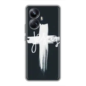 Чехол для Realme 10 Pro Plus (AlphaPrint) - (Христианские) (Иисус)