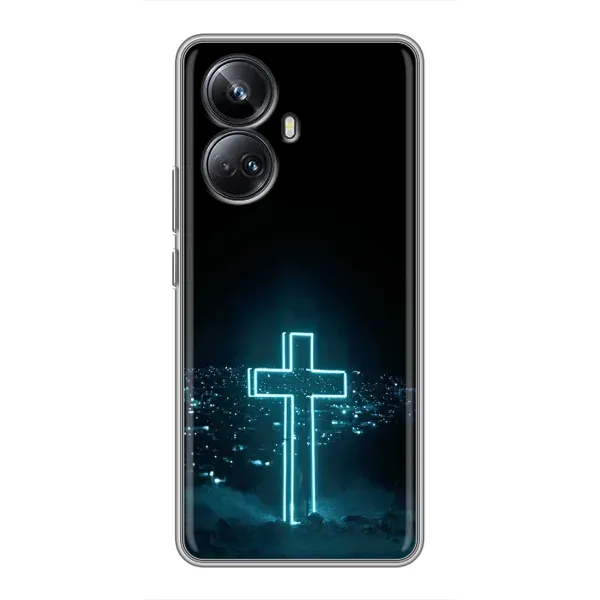 Чехол с принтом «Крест и город» для Realme 10 Pro Plus Чехол с принтом «Крест и город» для Realme 10 Pro Plus