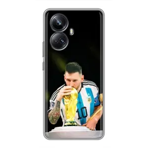 Чехлы для Realme 10 Pro Plus (Leo чемпион) (AlphaPrint) (Кубок Месси)