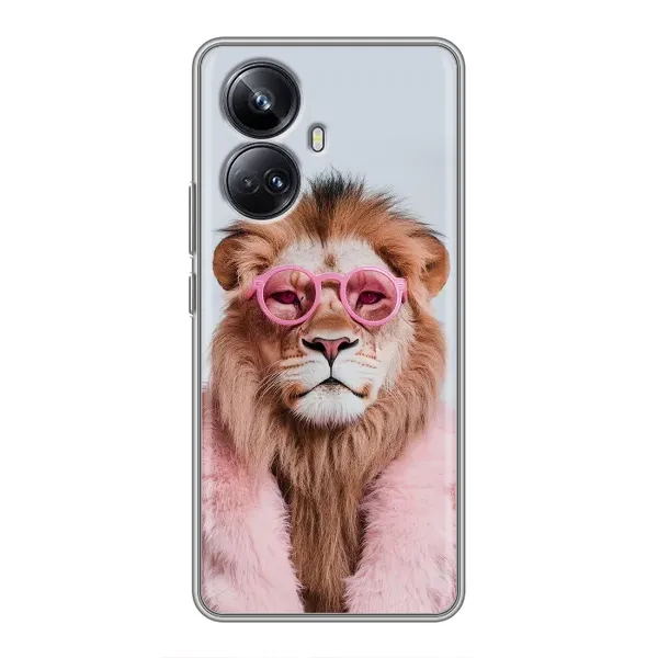 Чехол с принтом «Лев в очках» для Realme 10 Pro Plus Чехол с принтом «Лев в очках» для Realme 10 Pro Plus