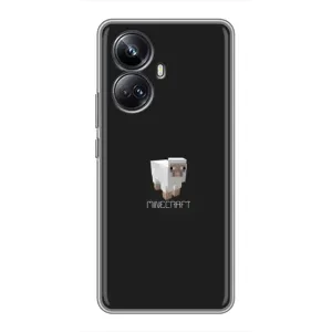Чехол Майнкрафт на Realme 10 Pro Plus (AlphaPrint) Minecraft (Овечка Майнкрафт)