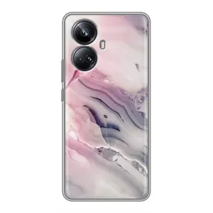 Мраморный чехол на Realme 10 Pro Plus (VPrint) (Пурпурный Мрамор)
