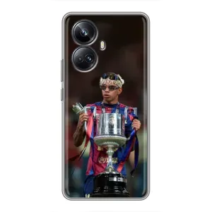 Чехол с футболистом Ламин Ямаль Realme 10 Pro Plus (Ямаль с кубком)