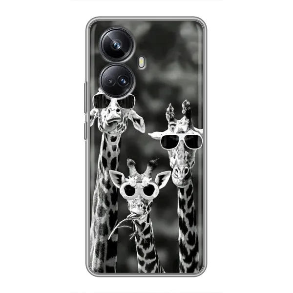 Чохол з принтом «Жирафи в окулярах» для Realme 10 Pro Plus
