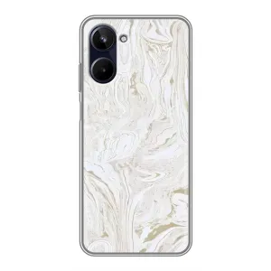 Мраморный чехол на Realme 10 (VPrint) (Белый мрамор)