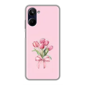Чохол з розовим принтом для Realme 10 (Букет квітів)