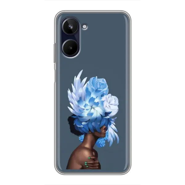 Чехол с принтом «Цветы на голове» для Realme 10