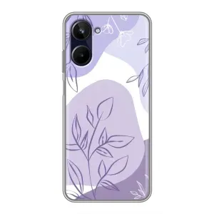 Чохол з принтом «Фіолетове листя абстракція» для Realme 10