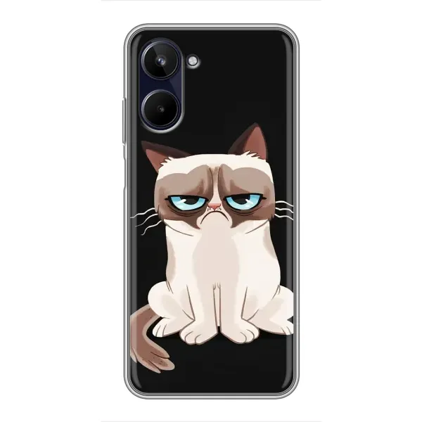 Чехол с принтом «Грустный кот» для Realme 10