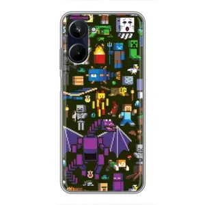Чохол Майнкрафт на Realme 10 (AlphaPrint) Minecraft (Колаж Майнкрафт)