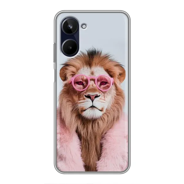 Чехол с принтом «Лев в очках» для Realme 10