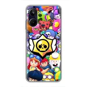 Чехол для Realme 10 Бравл Старс (VPrint) (Лого Brawl Stars)