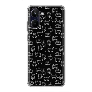 Чехол с принтом для Realme 10 (AlphaPrint) Модные коты (Меленькие котики)