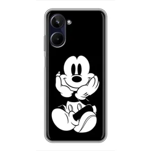 Эксклюзивный чехол для Realme 10 (AlphaPrint - Мультяшные) (Микки на черном)