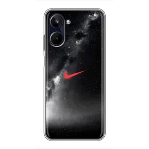 Чехол для Realme 10 - с принтом Найк (AlphaPrint) (Найк красный)
