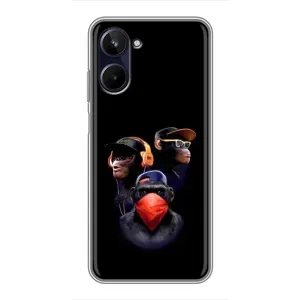 Чехол с Обезьянами Realme 10 - (AlphaPrint) (Три обезьяны)
