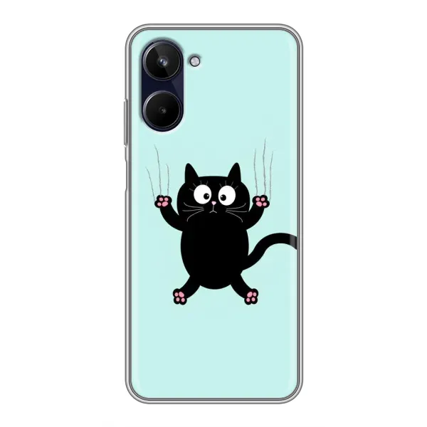 Чехол с принтом «Падающий кот» для Realme 10