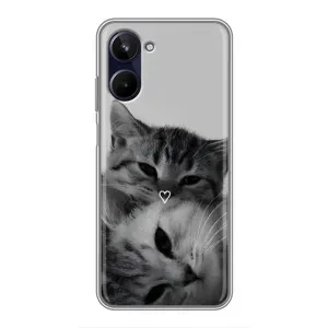 Чехол с рисунком кот на Realme 10 (Пара котов)
