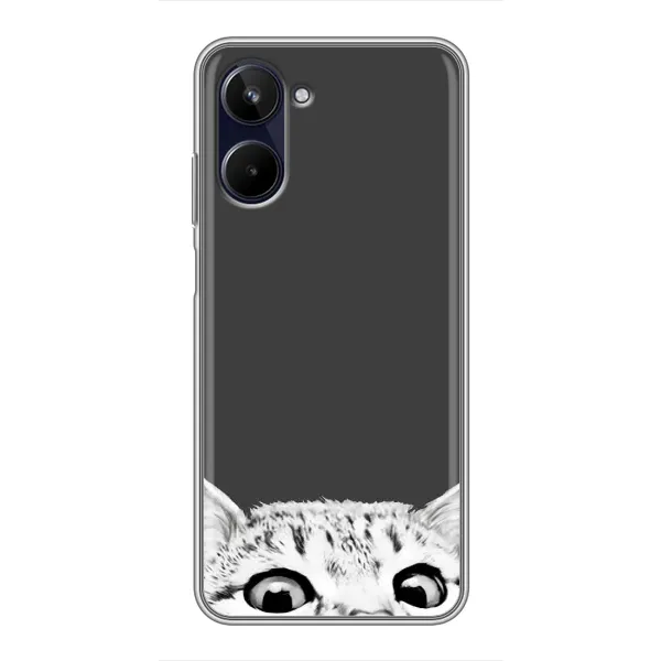 Чехол с принтом «Выглядывает кот» для Realme 10
