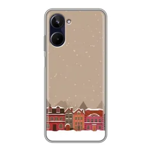 Новорічні, Святкові Чохли для Realme 10 - 2024 год (Зимове місто)
