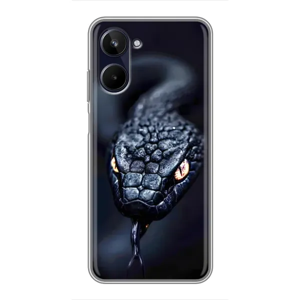 Чохол з принтом «Чорна змія» для Realme 10
