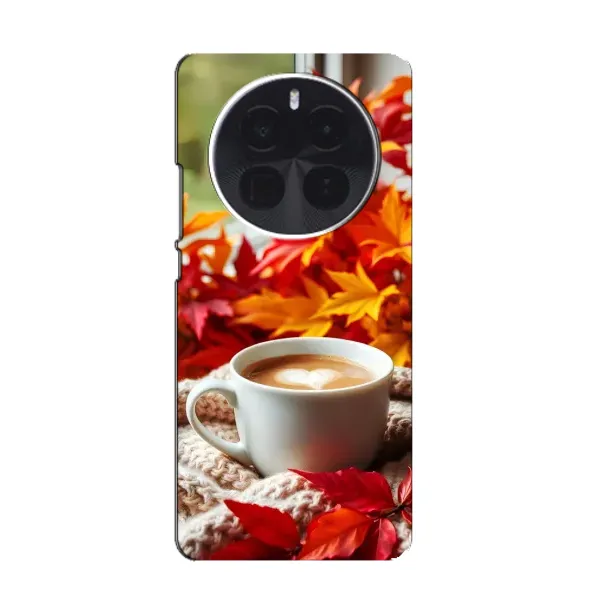 Чохол з принтом «Кава та листя» для Realme 11 5G