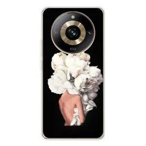 Чехлы (ART) Цветы на Realme 11 Pro 5G (VPrint) (Белые цветы)