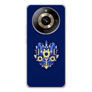 Чохли для Realme 11 Pro 5G Укр. Символіка (AlphaPrint) (Квітковий Герб)