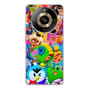 Чехлы Brawl Stars для Realme 11 Pro 5G (AlphaPrint) (Герої Бравл Старс)