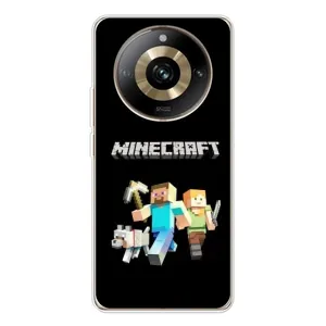 Чехол Майнкрафт на Realme 11 Pro 5G (AlphaPrint) Minecraft (герои Minecraft)