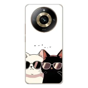 Чехол с рисунком кот на Realme 11 Pro 5G (Коты в очках)